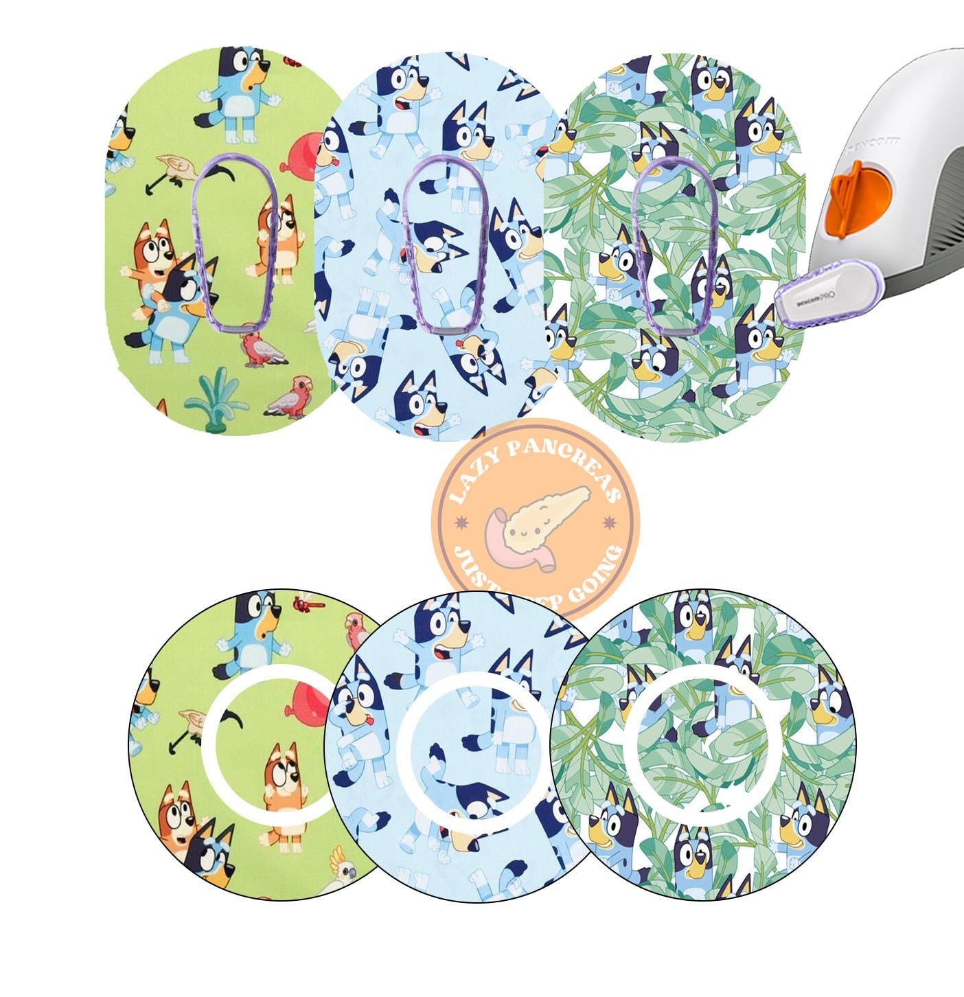 3 pk Patch for Dexcom G6 & Freestyle Libre CGMs, Waterproof Diabetes Stickers